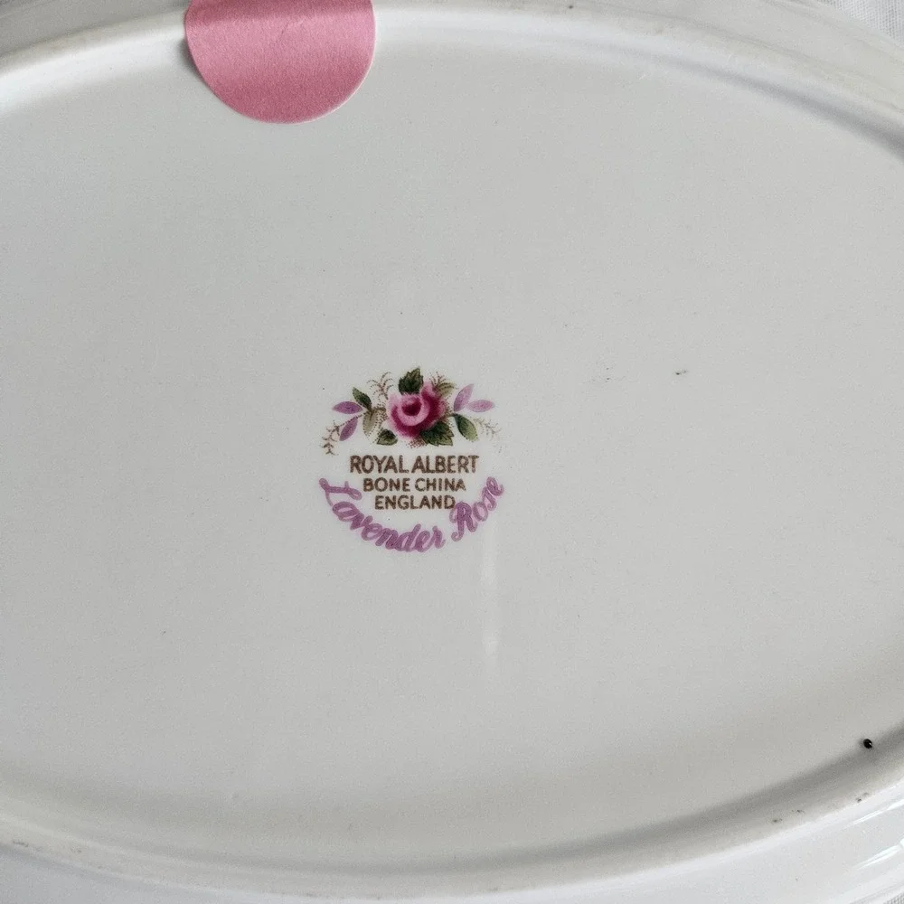 Royal Albert Bone China Lavender Rose Pattern Oval Relish Tray 8.5